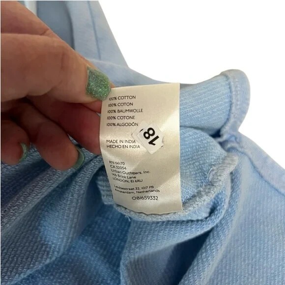 Anthropologie Pilcro Mixed-Media Pullover Top Ruffle Cuff Blue Size Small NWT - Picture 11 of 16